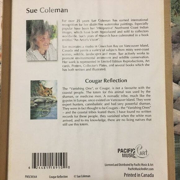 'Cougar Reflection' Canvas Print By Sue Coleman - Picture 4 of 9